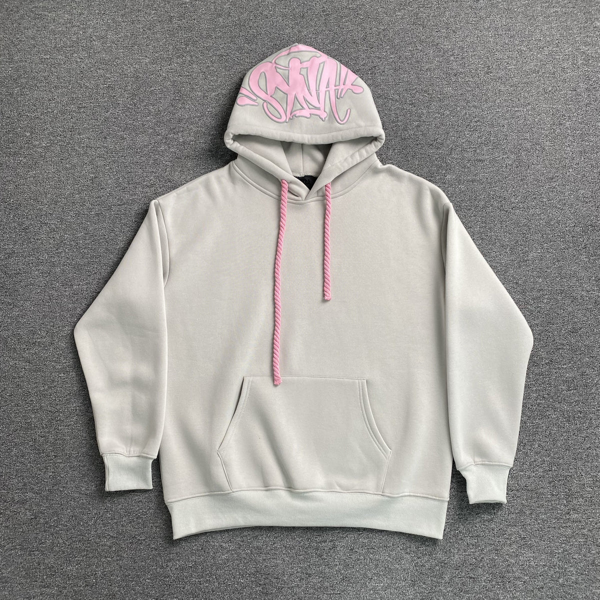 SYNA WORLD HOOD LOGO HOODIE GREY PINK