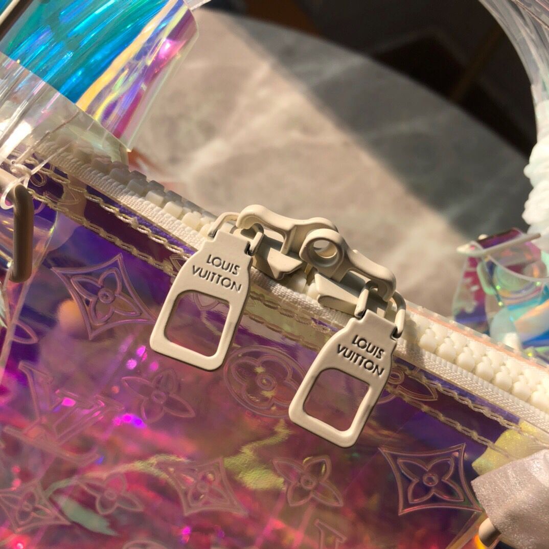 LV MONOGRAM 50 PRISM HOLOGRAPHIC TRAVEL BAG