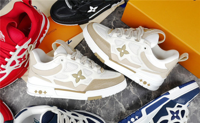 LV SKATE SNEAKER BEIGE WHITE