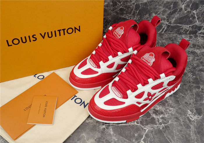LV SKATE SNEAKER RED WHITE
