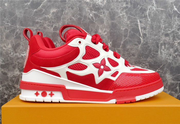 LV SKATE SNEAKER RED WHITE