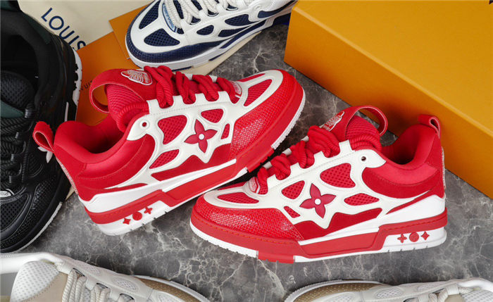 LV SKATE SNEAKER RED WHITE