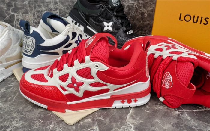 LV SKATE SNEAKER RED WHITE
