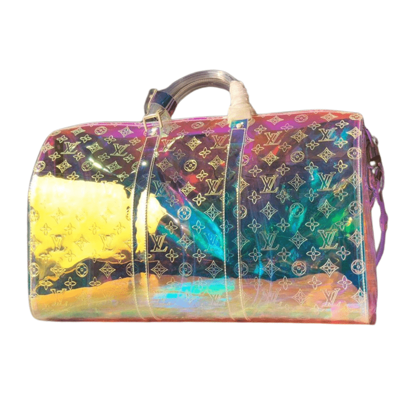LV MONOGRAM 50 PRISM HOLOGRAPHIC TRAVEL BAG